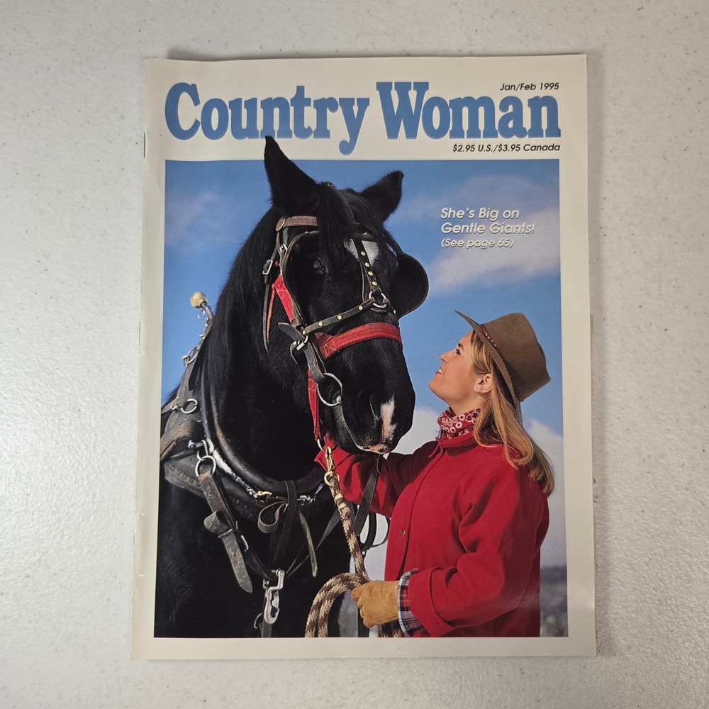 Country Woman Jan/Feb 1995 Horse Recipes Winter Crafts Magazine